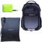 Schulrucksack Jungen Mädchen ab 3. Klasse Schule Tasche Brustgurt Schultasche Rucksack mit Sportbeutel Attach Bag und Regenhülle Premium 3 Teile Set Auswahl rtp (Black Cube 12868)