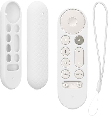kwmobile Carcasa de Silicona Compatible con Google TV Streamer 4K Funda Mando a Distancia - Funda de Silicona Control Remoto - Blanco