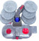 PIESSEONLINE - Mocio Lavapavimenti Compatibile per Dyson V7, V8, V10, V11, V15 - Lava e Aspira Contemporaneamente - Serbatoio Rimovibile con Pompa Erogazione Acqua - 6 Tappetini Lavabili Inclusi