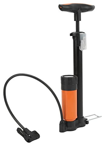 Cosiki Fahrradpumpe, Fahrrad-Standpumpe mit Ballnadel und Ventilabdeckung, Tragbare Hochdruck-Luftpumpe, Fahrrad-Luftpumpe für Basketball, Fahrrad, Motorrad, Auto