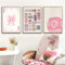 Champracer 3er Vintage Poster Set, Moderne Wandkunst Leinwandbilder, Rosa Deko Aesthetic Poster und Kunstdrucke Set, Wandposter für Wohnzimmer Schlafzimmer, Ohne Rahmen (40 * 50 cm)