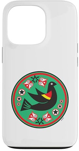 Pennsylvania niederländischer roter geflügelter schwarzer Vogel MCM Hex-Schild Hülle für iPhone 13 Pro