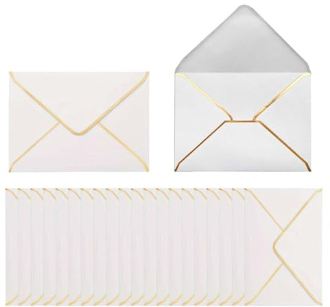 50 Stück Briefumschläge 13,5 * 18,5 cm Luxuriöser Umschläge,Papierbriefumschläge, Einladungsumschläge,Briefkuverts,Geeignet für Hochzeiten, Geburtstage, Partys, Abschlussfeiern (weiß)