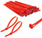 TERF® 50 Pcs Reusable Red Cable Ties 250mm (10'') X 7.6mm Heavy Duty Nylon Releasable Adjustable Wire Cable Ties Zip Wraps Plastic Tie for Home Office Garden Garage Workshop DIY Purpose Use