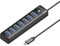 FKRTQIYN USB 3.0 Hub Docking Station 7 Port Splitter Multi Plug Type C Adapter Compatible with Computer And Laptop Accessories(Type C 0.15m)