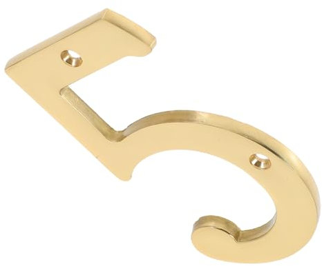 HOMSFOU Vintage Brass Door Number Plate Plaques for Hotels Apartments Signs Unique Identification for Front Door