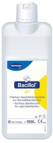 Hartmann 10 Stück Bacillol® AF, Flächendesinfektionsmittel, V: 1l, transparent, L: 8,5cm, B: 8,5cm, H: 21,5cm, Karton