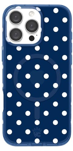 VELVET CAVIAR for iPhone 16 Pro Max Case - Compatible with MagSafe [10ft Drop Tested] - Midnight Polka Dot