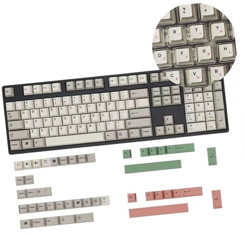 149key Keycaps Retro 9009 Theme with Backlighting for Mechanical Keyboards English/Korean/Japanese/Russian Retro Keycaps