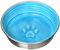 Loving Pets Le Bol Glazed Interior Stainless Steel Dog Bowl Non-Slip Handwash Durable Pet Dish - Seine Blue - Medium (850 ml)