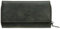 Caspar GB412 langer Damen Vintage Geldbeutel mit umlaufendem Reißverschluss, Farbe:schwarz, Größe:One Size