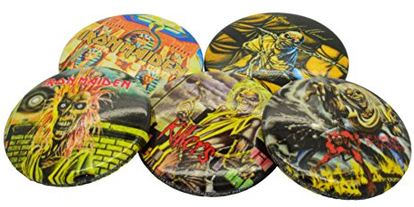 Iron Maiden badge pack 5 x Pin Button Albums band logo Killers Nue offiziell