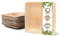 BIOZOYG 200x assiettes en feuille de palmier 23 x 23 cm - Assiettes jetables compostables et naturelles - Vaisselle de fête carrée