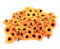 100 PCS Gerbera Daisy Kunstblume Stoff Blumen Köpfe für DIY die Party Hochzeit Basteln Dekoration Handwerk Jaune Foncé