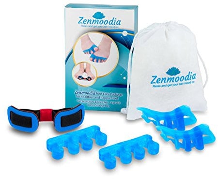 5 Pieces Kit with Silicone Toe Separators,Gel Spreaders, Big Toe Stretcher and Bonus Storage Bag for Bunion Corrector, Hammer/Claw Toe Straightener, Overlapping Toes, Arthritis Relief