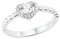 Amor Ring 925 Sterling Silber Damen Ringe, mit Zirkonia synth., Silber, Herz, Kommt in Schmuck Geschenk Box,