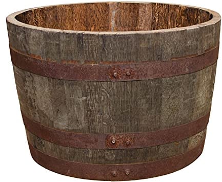 Temesso Halbes Fass aus einem originalen schottischen Whiskyfass (Natur - mit Ablaufbohrungen)
