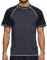 Arcweg Rashguard Men Short Sleeves Diving UV Protection UPF 50+ Elastic Rash Vest Loose Fit Top Swimming Quick Drying Surfing Pool T-Shirt Sports Top Rashie L(EU) Black and Grey