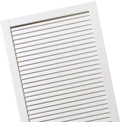 ben+camilla.com 1-er Pack/EIN Stück Lamellentüren weiß seidenmatt mit geschlossenen Lamellen Kiefernholz 601 x 394 x 21 mm für Regale, Schränke, Möbel - EINBAUFERTIG grundiert & lackiert