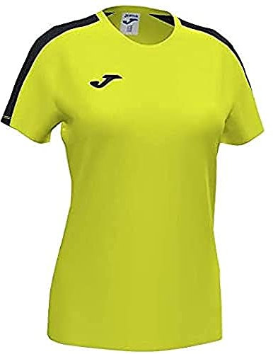 Joma Damen Academy Kurzarm-T-Shirt, Neongelb/Schwarz, L