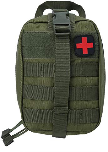 Bolsa de Emergencia m閐ica al Aire Libre Bolsa de Emergencia m閐ica t醕tica para Viajes al Aire Libre Kit de Primeros Auxilios Escalada Senderismo Bolsa de Rescate(Verde)
