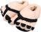 Xkong Big Toe - Pantoufles - Au motif dessin animé - Chaudes et douces - Pour homme et femme - Idéales pour intérieur, hiver - 33,83 à 36,11 mètres (noir)