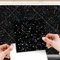 WALPLUS 15cm(6)@96pcs Terrazzo Holographic Glitter Black Wall Tile Sticker Tile Paint Stick on Tiles Peel and Stick Self Adhesive Wall Tiles Stickers for Kitchen Bathroom Tile Transfer Backsplash