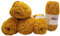 5 x 100 Gramm Himalaya Velvet Micro-Polyester Strickwolle, Babywolle samtig 500 Gramm Wolle (gold 90030)