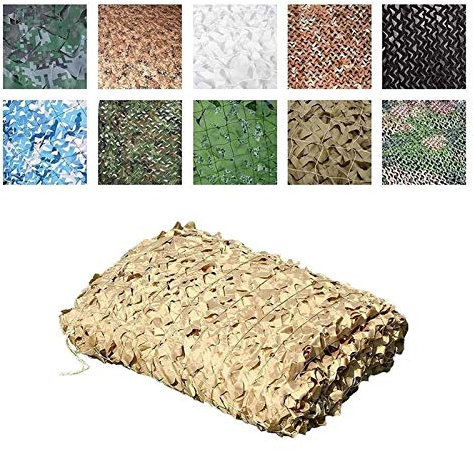 Toldos Malla Resistente a los Rayos UV De Camuflaje Reforzada Para Decoración De Caza Oculta Del Ejército | Tejido Oxford Anti-ultravioleta | Red De Camuflaje Toldos Beige Para Terraza De Jardín