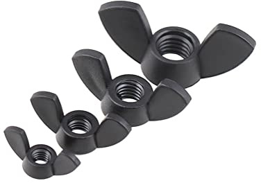 CONPHERON M10 Kunststoff-Flügelmutter Nylon-Schmetterlingsmutter Weiß, 6 Stück