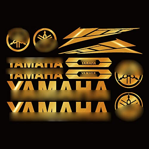 FEMEIN Reflektierender Vinyl-Aufkleber Xmax 300 400 Nmax 125 155 160 Tmax 500 530 560 Motorrad-Logo-Aufkleber Für Yamaha (Color : Bright Gold 1)
