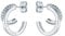 Ted Baker Helias Double Hoop Crystal Earrings For Women (Silver/Crystal)