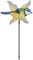 Rivanto® Windrad Blaumeise H91,5 cm, tolle Gartendekoration, Windspiel und Vogelabwehr zugleich, Bunt