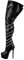 blingqueen Stivali da donna con plateau sopra il ginocchio a spillo con catene, Poliuretano nero., 38 EU