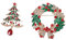 TOPPERFUN 2stücke Weihnachtsbaum Broschen Weihnachts-anstecker Aus Legierung Festliche Brosche Für Damen Elegantes Schmuck-accessoire Für Weihnachten Und Feiertage