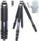 ARTCISE Treppiede leggero in fibra di carbonio dal design compatto Colonna centrale a forma di colonna centrale portatile in carbonio solido supporto per fotocamera digitale DSLR Carico massimo 20 kg