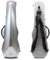 WUQIMUSC Violinenkoffer 4/4 Full Size Carbon Fiberglas Hartschale Wasserdicht Violine Reisekoffer mit Rückengurten (Silber)