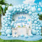 Palloncini Blu Pastello, 143 Pezzi Dimensioni Diverse Macaron Azzurri Blu Chiaro Arco Palloncini Kit con Nastro per Ragazzi Bambino Festa di Compleanno Baby Shower Fidanzamento Matrimonio Battesimo