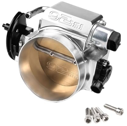 Universal Racing 92mm Intake Manifold Throttle Body Plate Assembly Compatible With LS1 LS2 LS3 LS6 LSX Car Accessories RS-THB001 (Color : Silver92)