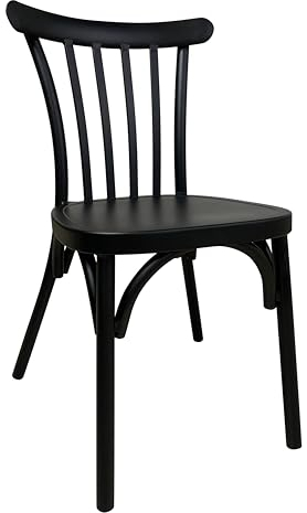 Oviala Terrassenstuhl Stuhl aus Aluminium, Schwarz