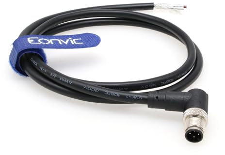Eonvic Industrieller M12 4-poliger Stecker, rechtwinkliger Luftfahrt-Stecker, elektrisches Sensorkabel, 15 m