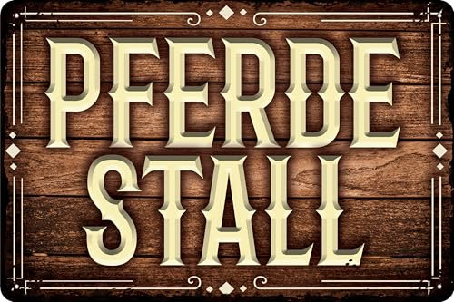 30 x 20 cm – Wetterfestes Pferdeschild, Westernschild, USA Retro Schild – Pferdstall