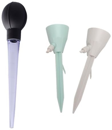 TorSor Paquete de 3 picos de riego automático para plantas, sistema de goteros automáticos + extractor de platillo de plantas, pipeta grande con bombilla de escala de transferencia de líquido para