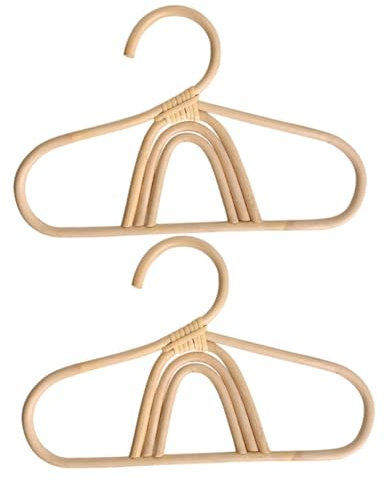 MUSISALY 2stücke Rattan Kleiderbügel Für Mädchen Teilig Natürliches Material Für Babyzimmer Und Kindergarten Platzsparend Und Leicht Für Süße Kinderkleidung