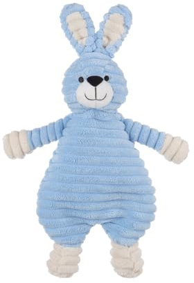 Apricot Lamb Blau Cord Hase Kaninchen Weiche Sicherheitsdecke Schmusetuch für Babys, Plüsch Schnuffeltuch, Beruhigungstuch für Baby Jungen und Mädchen, 30 cm