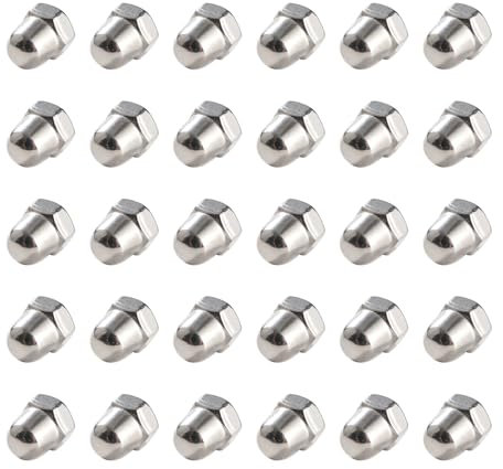 Lyeteung 30 Pezzi M5 Dado Cieco a Calotta in Acciaio Inox, Dadi per Cappello, Dadi a Cupola, per Viti, Bulloni