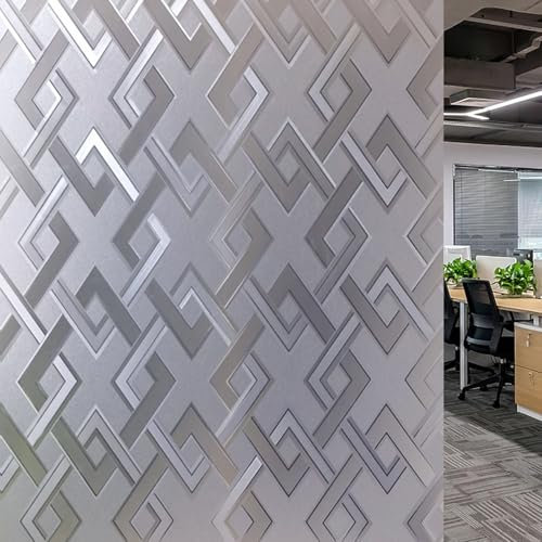 Pellicola per Vetri Finestre 55 x 900 cm Opaco, Rimovibile, Riutilizzabile, Senza Colla Opaca Adesivi per Vetro Pellicola Finestra, per Ufficio e Casa, Diamante