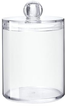 KIXZSAZ Contenitore per bastoncini di cotone per trucco con coperchio Scatola di immagazzinaggio trasparente Organizzatore Dispenser antipolvere Toilette per bagno di casa