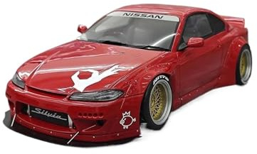 JIAYUNEU 1:18 für Nissan Silvia S15 Rocket Bunny Resin Statisches Automodell Büro Desktop Dekorativ Büro Zimmerdeko