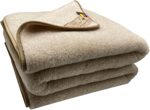 Alpenwolle Wolldecke Lama Alpaca Schurwolldecke 135x200 | 20% Alpaca Wolle, 80% Merino Wolle